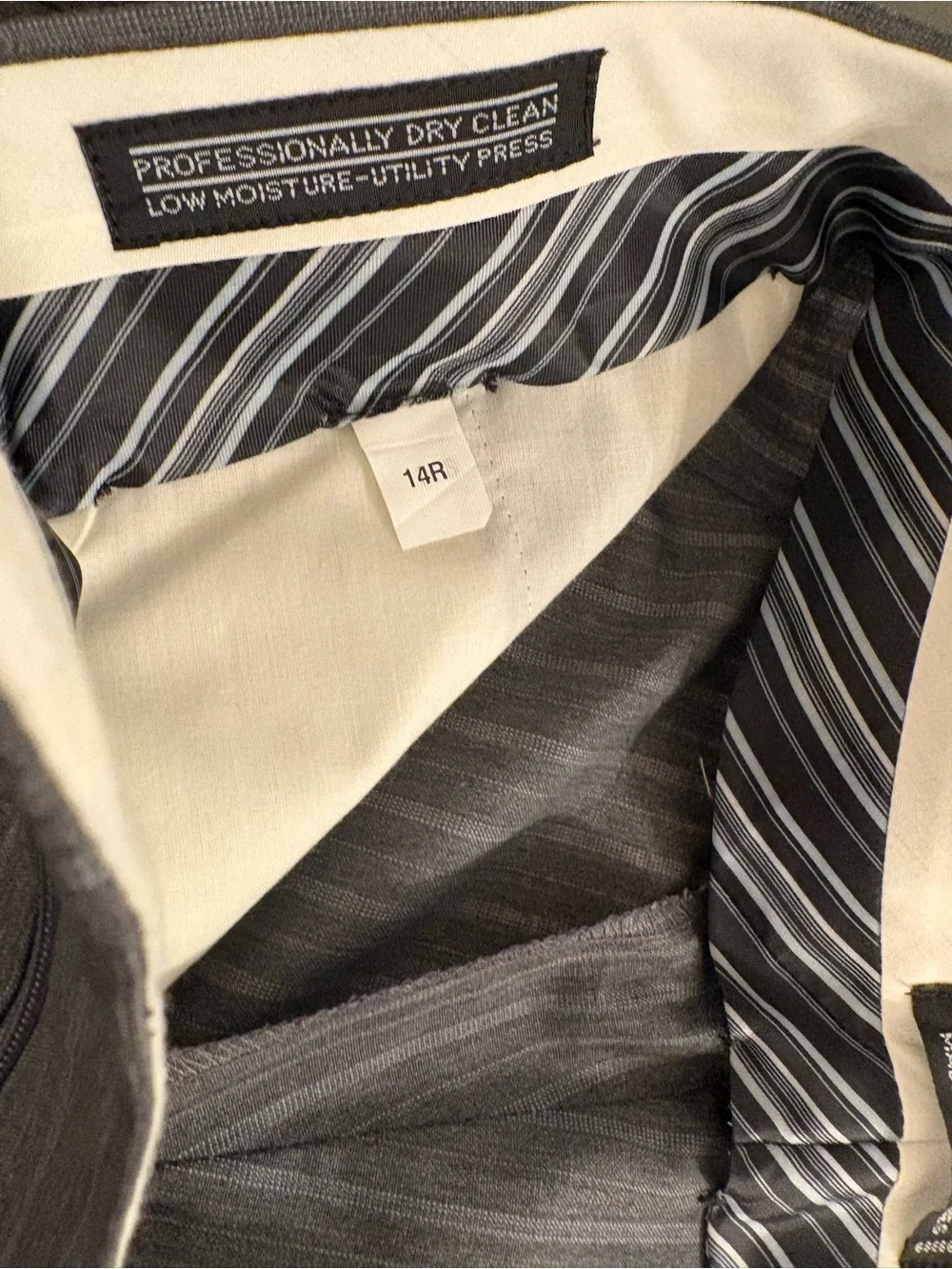 Europa Classic Gray Pinstripe Kids Matching Suit Set - Two-Piece size 14R